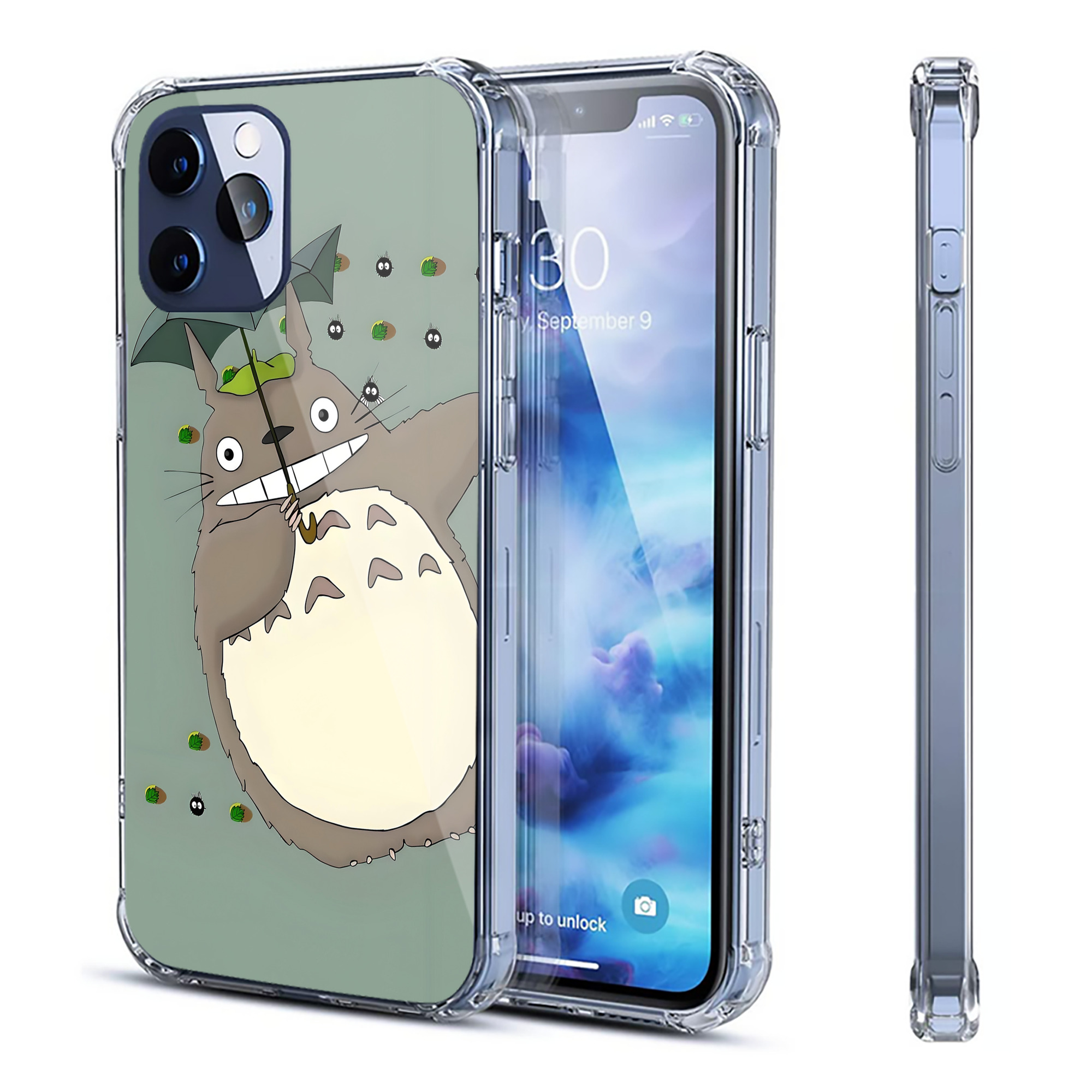 （画像用） となりのトトロ 草壁メイ 草壁サツキ My Neighbor Totoro Satsuki Kusakabe Mei Kusakabe 【iPhone 12シリーズ対応】透明スマホケース（クリアソフトケース）